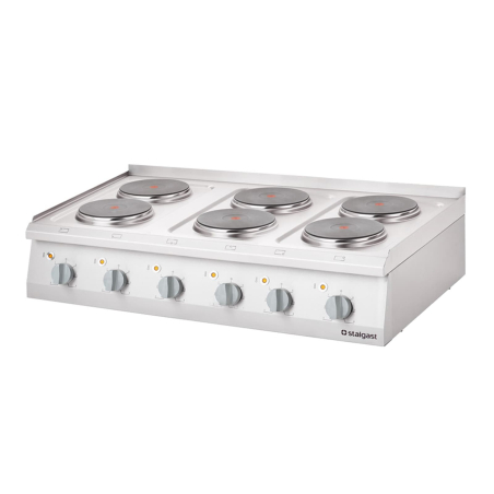 Elektrisch fornuis 6 kookplaten, tafelmodel, 15,6 kw - 9707000 - Stalgast