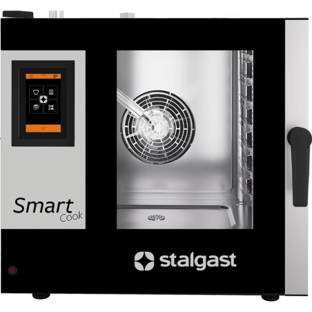 Four mixte professionnel, stalgast smartcook, &eacute;cran tactile, &agrave; gaz, 7xgn1/1, p 14 kw - 9100048 - Stalgast