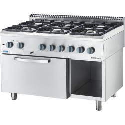Cuisini&egrave;re &agrave; gaz eco avec four &eacute;lectrique, 6 bruleurs, p 21 + 3.5 kw, u g20 - 9714410 - Stalgast