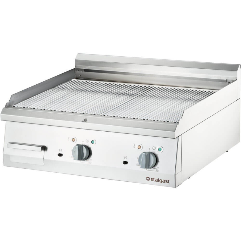 Elektrische kookplaat, gegroefd, 8,1 kw, chroom - 9737200 - Stalgast