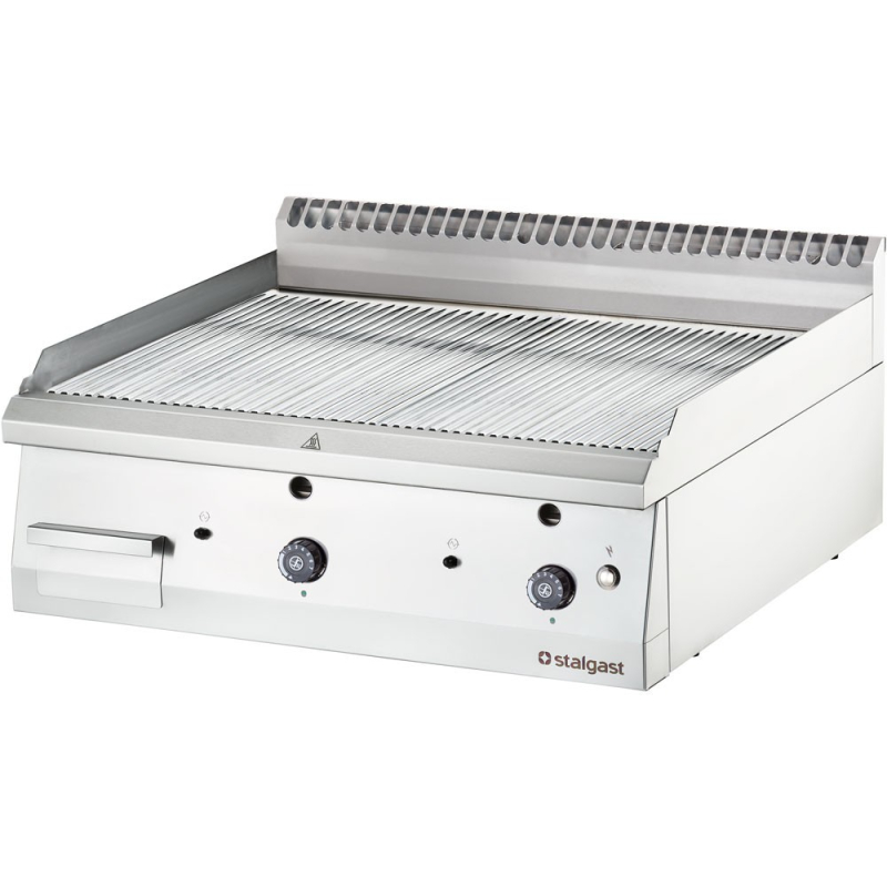 Plaque de cuisson &agrave; gaz, rainur&eacute;e, 13 kw, g30, chrom&eacute;e - 9737230 - Stalgast