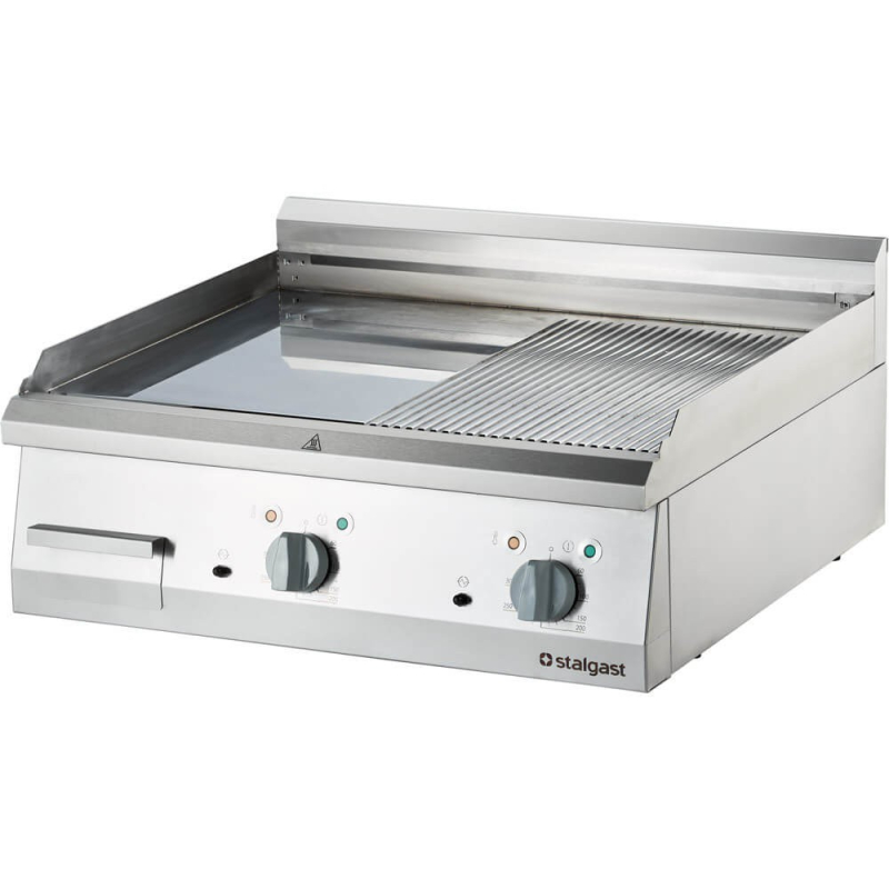 Plaque de cuisson &eacute;lectrique, lisse-rainur&eacute;e, 8.1 kw, chrom&eacute;e - 9737300 - Stalgast