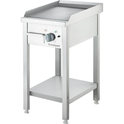 Gegroefde elektrische bakplaat 400 stand-alone, 4kw - 979302 - Stalgast