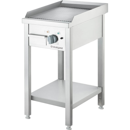 Gegroefde elektrische bakplaat 400 stand-alone, 4kw - 979302 - Stalgast