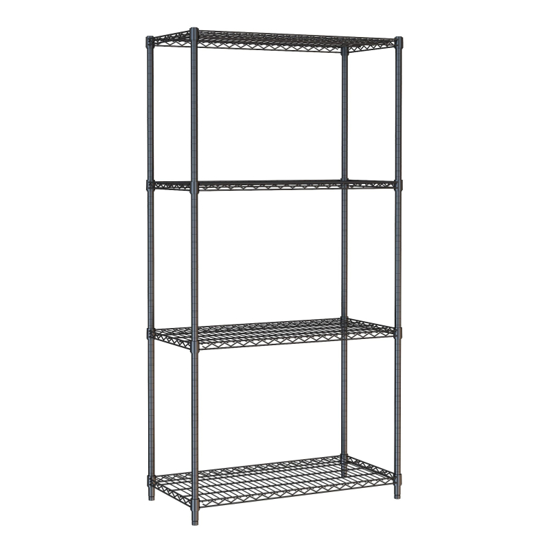 Combisteel Planken - 4 niveaus - Zwart - 1800mm - 7530.0040