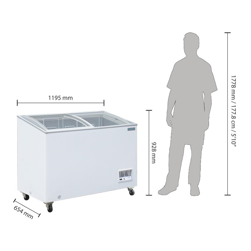 Cong&eacute;lateur coffre vitr&eacute; Polar S&eacute;rie G 270L