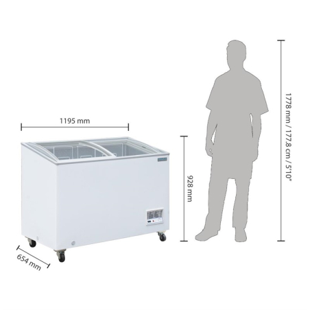 Cong&eacute;lateur coffre vitr&eacute; Polar S&eacute;rie G 270L