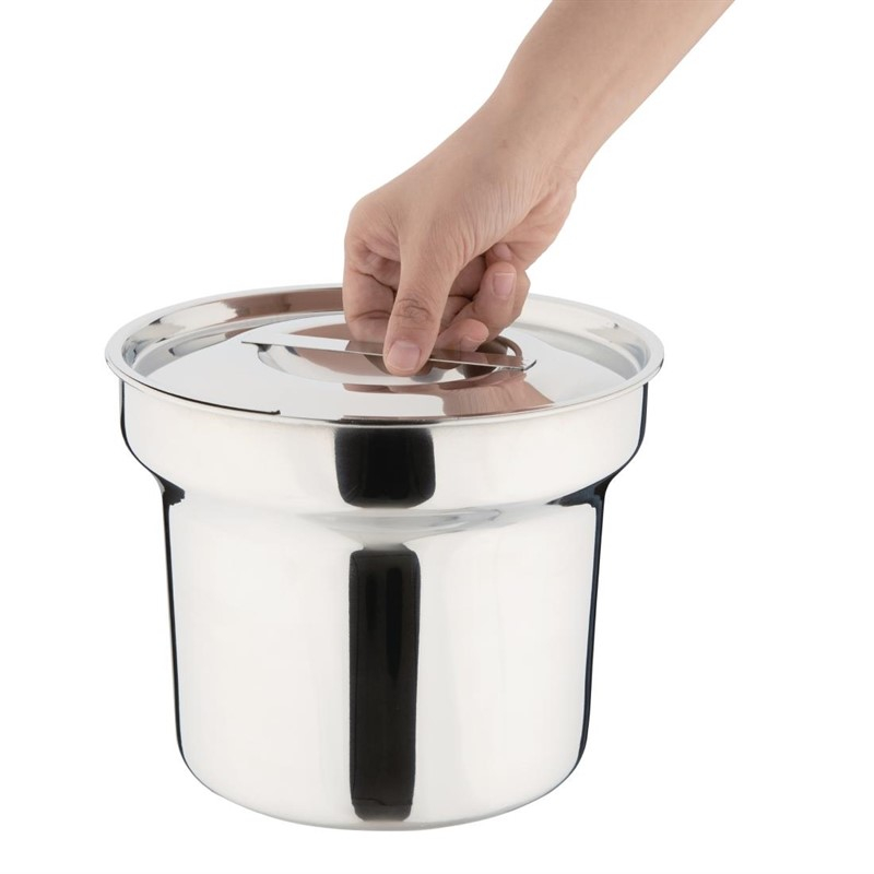 Pot &agrave; bain-marie rond avec couvercle Vogue
