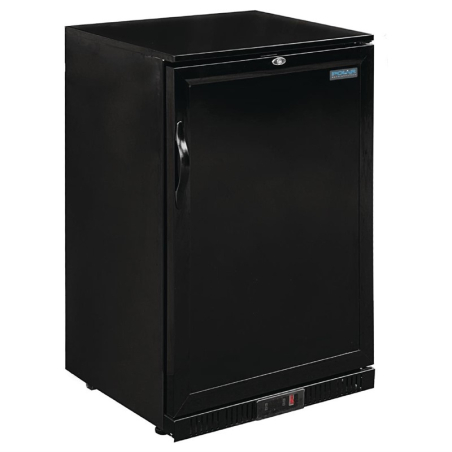 Arri&egrave;re-bar une porte pleine noir Polar S&eacute;rie G 900mm 138L