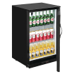 Arri&egrave;re-bar une porte pleine noir Polar S&eacute;rie G 900mm 138L