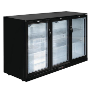 Arri&egrave;re-bar trois portes pivotantes Polar S&eacute;rie G noir 320L