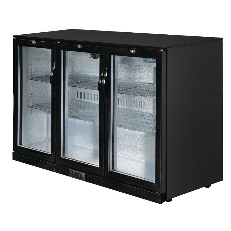 Arri&egrave;re-bar trois portes pivotantes Polar S&eacute;rie G noir 320L