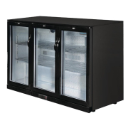 Arri&egrave;re-bar trois portes pivotantes Polar S&eacute;rie G noir 320L