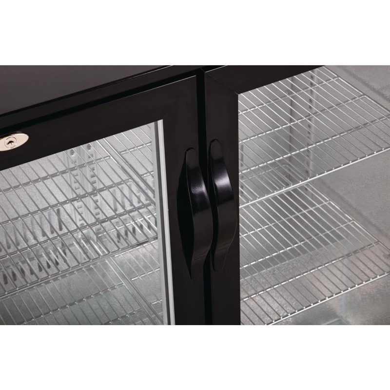Arri&egrave;re-bar trois portes pivotantes Polar S&eacute;rie G noir 320L