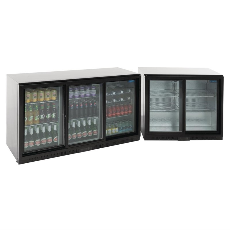 Arri&egrave;re-bar trois portes coulissantes Polar S&eacute;rie G noir 320L