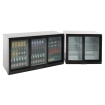 Arri&egrave;re-bar trois portes coulissantes Polar S&eacute;rie G noir 320L