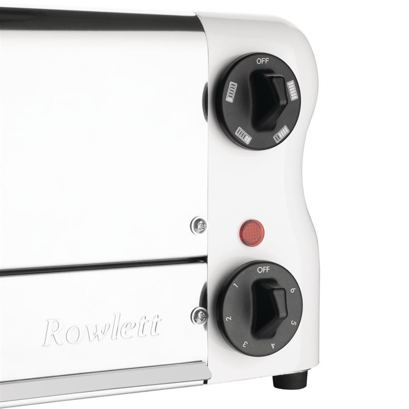 Grille-pain 6 fentes avec grille sandwich et r&eacute;sistance suppl&eacute;mentaire Rowlett Esprit blanc