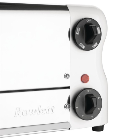 Grille-pain 6 fentes avec grille sandwich et r&eacute;sistance suppl&eacute;mentaire Rowlett Esprit blanc