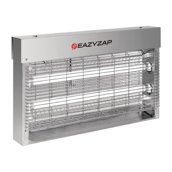 D&eacute;sinsectiseur LED en inox bross&eacute; Eazyzap 20W
