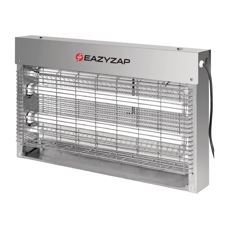 D&eacute;sinsectiseur LED en inox bross&eacute; Eazyzap 20W