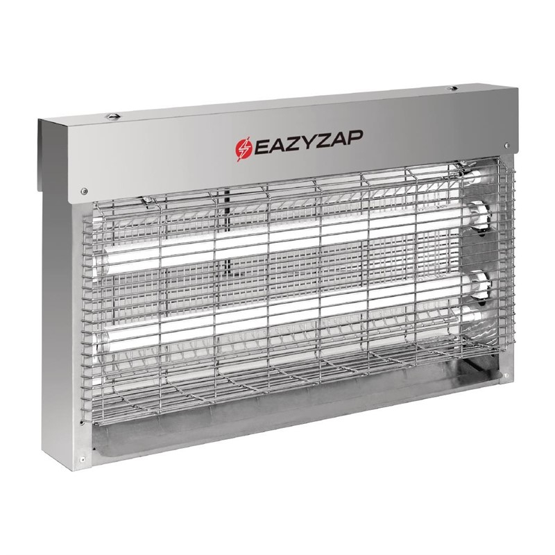 D&eacute;sinsectiseur LED en inox bross&eacute; Eazyzap 14W
