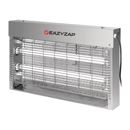 D&eacute;sinsectiseur LED en inox bross&eacute; Eazyzap 14W