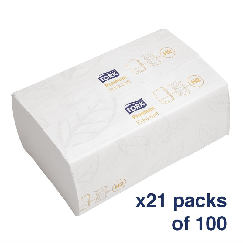 Essuie-mains ultra doux 2 plis Multifold Tork (Pack 2100)
