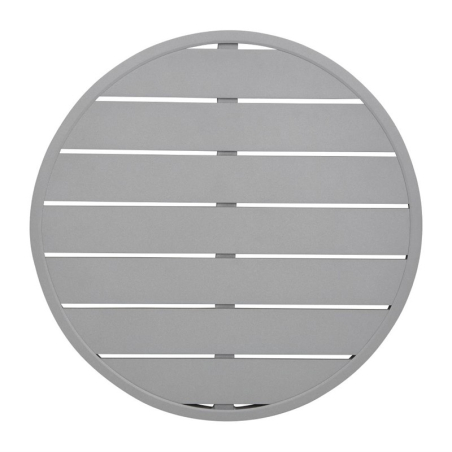 Plateau de table rond en aluminium Bolero gris clair 580 mm