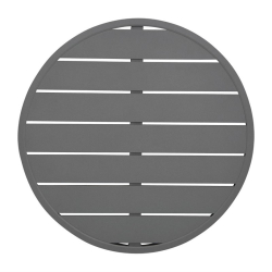 Plateau de table rond en aluminium Bolero gris fonc&eacute; 580 mm
