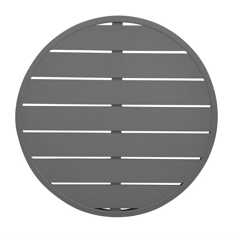 Plateau de table rond en aluminium Bolero gris fonc&eacute; 580 mm