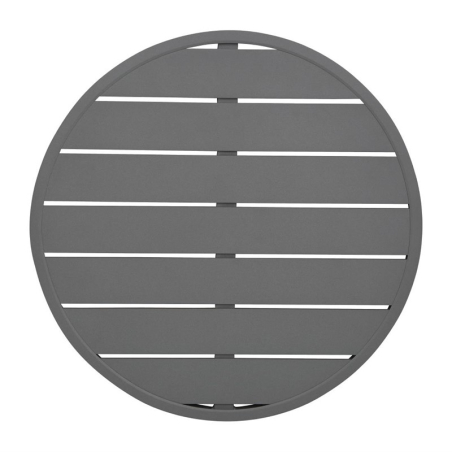 Plateau de table rond en aluminium Bolero gris fonc&eacute; 580 mm
