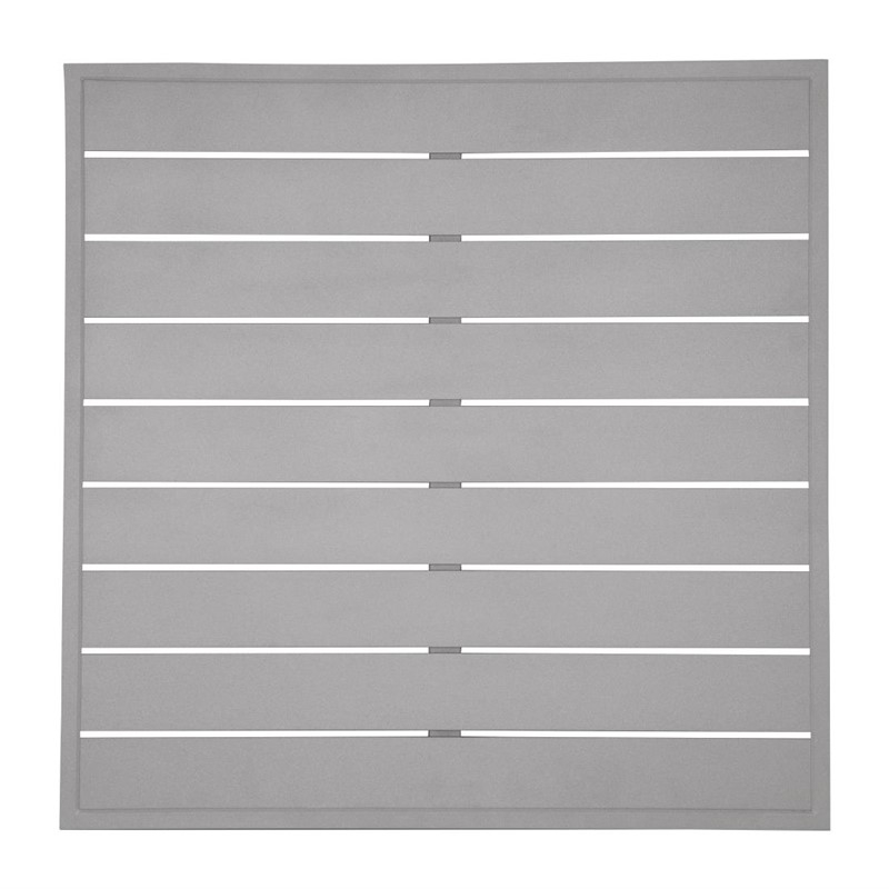 Plateau de table carr&eacute; en aluminium Bolero gris clair 700 mm