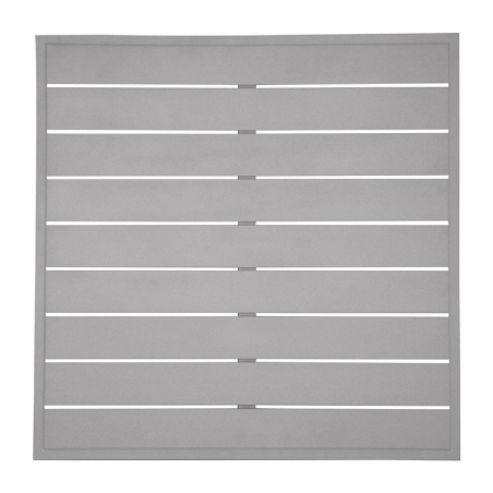 Plateau de table carr&eacute; en aluminium Bolero gris clair 700 mm