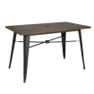 Table d'ext&eacute;rieur Bolero 120x76x75cm bois noir