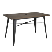 Table d'ext&eacute;rieur Bolero 120x76x75cm bois noir
