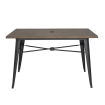 Table d'ext&eacute;rieur Bolero 120x76x75cm bois noir