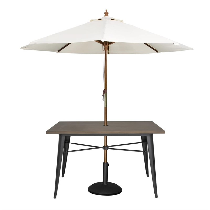 Table d'ext&eacute;rieur Bolero 120x76x75cm bois noir