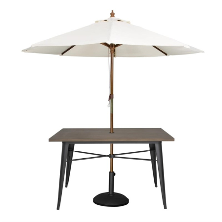 Table d'ext&eacute;rieur Bolero 120x76x75cm bois noir