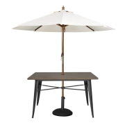 Table d'ext&eacute;rieur Bolero 120x76x75cm bois noir