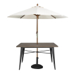 Table d'ext&eacute;rieur Bolero 120x76x75cm bois noir