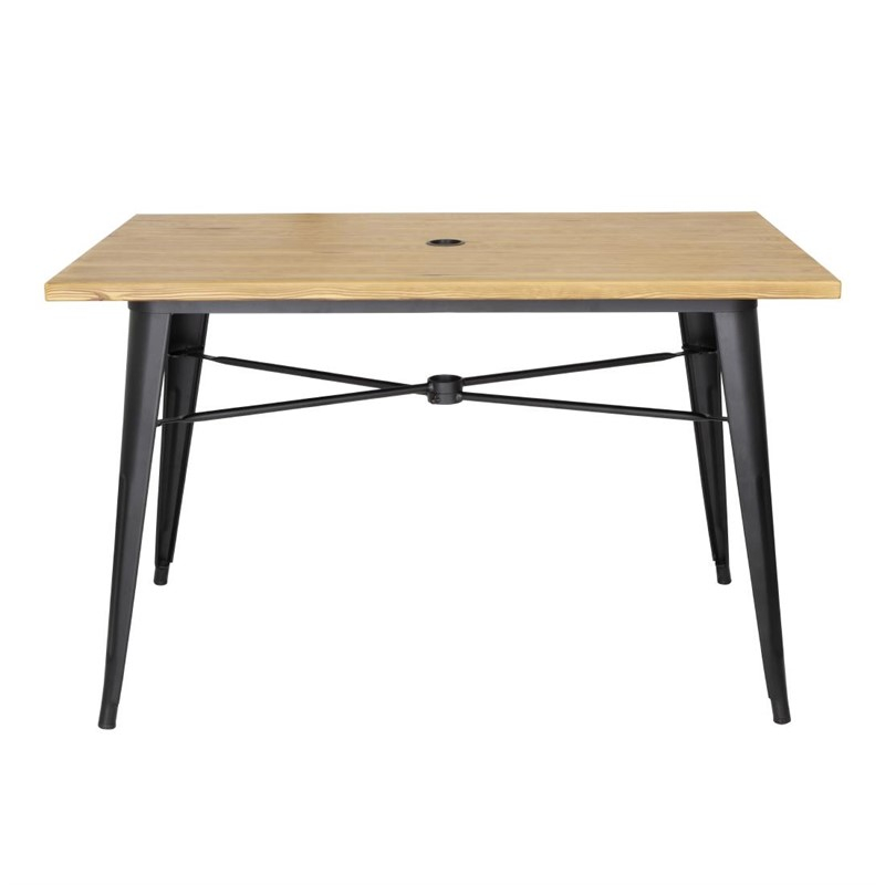 Table d'ext&eacute;rieur Bolero 120x76x75cm bois clair