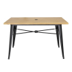 Table d'ext&eacute;rieur Bolero 120x76x75cm bois clair