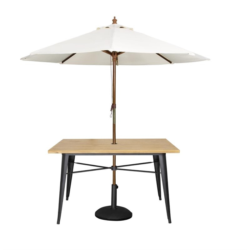 Table d'ext&eacute;rieur Bolero 120x76x75cm bois clair