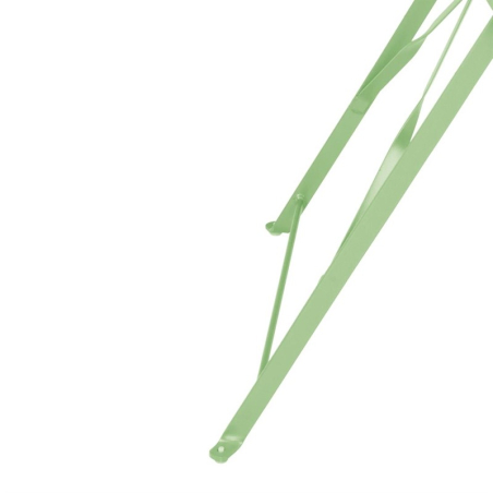 Table de terrasse carr&eacute;e pliante en acier Bolero vert clair 595 mm