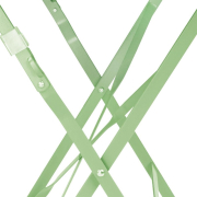 Table de terrasse carr&eacute;e pliante en acier Bolero vert clair 595 mm