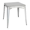 Table carr&eacute;e en acier gris Bolero Bistro 668mm