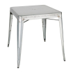 Table carr&eacute;e en acier gris Bolero Bistro 668mm