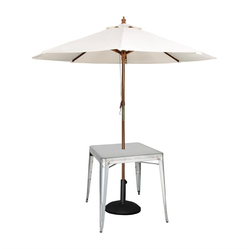 Table carr&eacute;e en acier gris Bolero Bistro 668mm