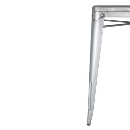 Table carr&eacute;e en acier gris Bolero Bistro 668mm