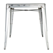 Table carr&eacute;e en acier gris Bolero Bistro 668mm